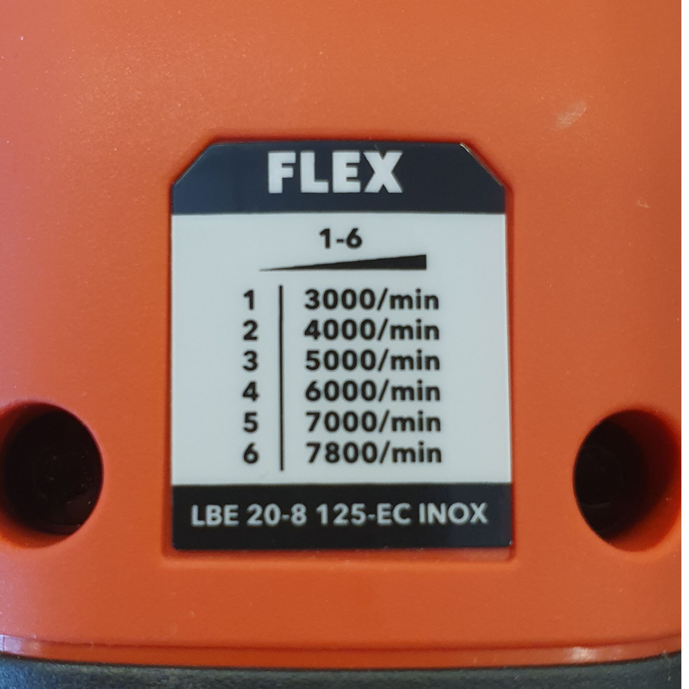 verschillende standen flex regelbare haakse slijper
